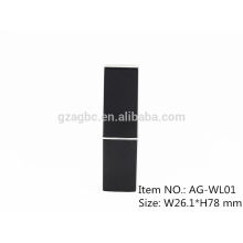 Elegant & preto plástico Quadrate batom tubo recipiente AG-WL01, copo tamanho 11.8/12.1/12.7mm, cores personalizadas